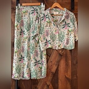 Printfresh Botanical Print Pajama Set